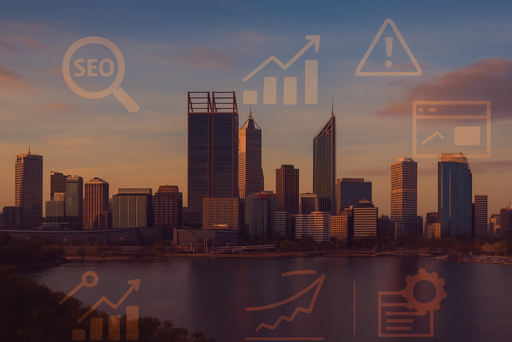 search engine optimisation perth skyline digital marketing concept